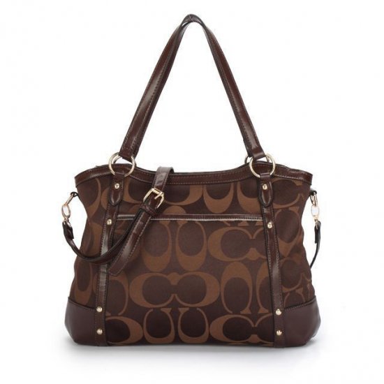 Coach Legacy Logo In Signature Large Coffee Totes BPG | Women